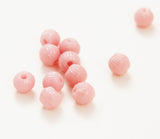 Vintage pink ribbed beads