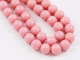 Pink Glass Round Beads 8mm Japanese