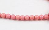 Pink Glass Round Beads 8mm Japanese