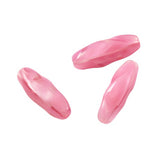 Pink Satin Tube Glass Beads