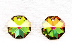 2 Pcs Preciosa Vitrail Crystal Pendants 2571- 16mm