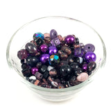 Vintage purple glass bead mixture