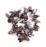 Large Purple Peacock Blister Pearl Beads