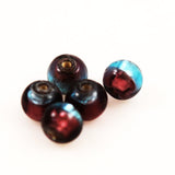 Purple and Blue Silver Foil Beads 9mm