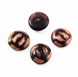 Murano Amethyst & Copper Glass Cabochons 4 pieces