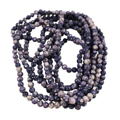 Purple Fossil Gemstone Bead Strands