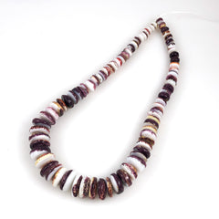 Purple Spiny Oyster Shell Heishe Beads 7-17mm - Genuine 17" strands