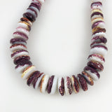 Purple Spiny Oyster Shell Heishe Beads