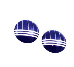 Large Carved Purple Celluloid Clip On Earrings