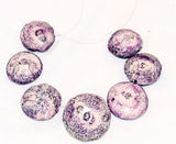 Purple Coral Disk Beads