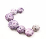 Purple Coral Disk Beads