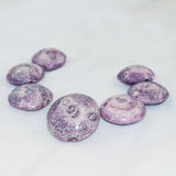 vintage purple sponge coral beads