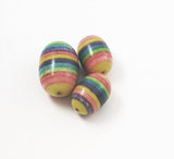 Colorful coral laminated beads vintage