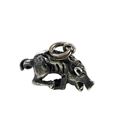 Sterling Silver Razorback Charm Wild Boar Hog Mascot 3D