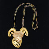 Razza Zodiac Aries Ram Necklace Vintage