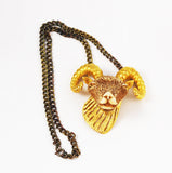 Razza Zodiac Aries Ram Necklace Vintage
