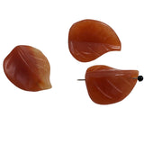  Gemstone Carved Leaf Beads