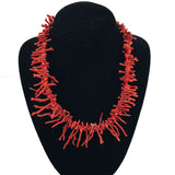 Italian Red coral branch necklace