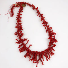 Italian Oxblood Red Coral Branches Strand 203.5 carats