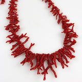 Italian Oxblood Red Coral Branches Strand