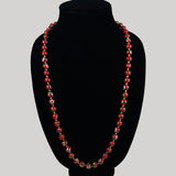 Red Cloisonne Beaded Necklace Vintage