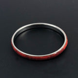 Red Coral Bangle Bracelet Vintage