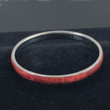 Red Coral Bangle Bracelet