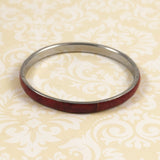 Vintage Red Coral Bangle Bracelet