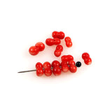 Italian Red Coral Bone Beads Bar Bells