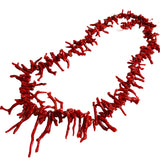 Italian oxblood red branch coral beads