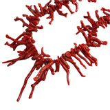 Italian oxblood red branch coral beads