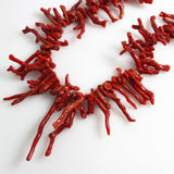 Italian oxblood red branch coral beads