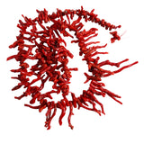 Italian oxblood red branch coral beads