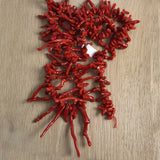 Italian oxblood red branch coral beads