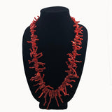 Large AA Italian Oxblood Red Coral Branches Strand 30 inches