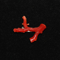 Italian Red Coral Pin Vintage