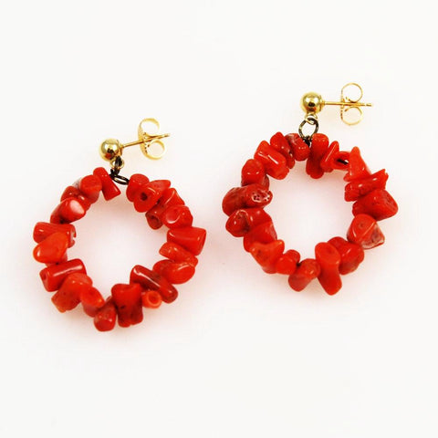 Red Branch Coral Earrings