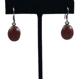 Red Coral & Sterling Earrings