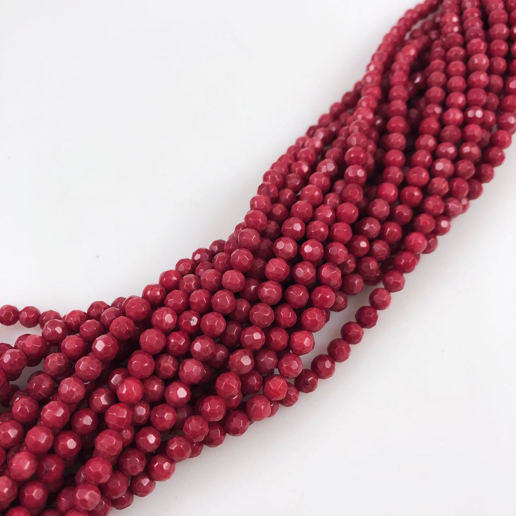 red coral beads 4mm
