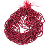 faceted red coral beads