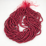 faceted red coral beads