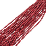 faceted red coral beads