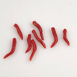 Italian Red Coral Horn Beads