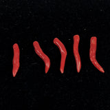 Red coral Cornicello horn pendants