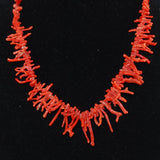 Native American Red Branch Coral Necklace