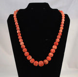 Vintage red coral necklace