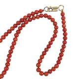 Italian Red Coral Necklace 14K Clasp