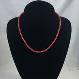 Vintage Red Coral Necklace 14K Clasp