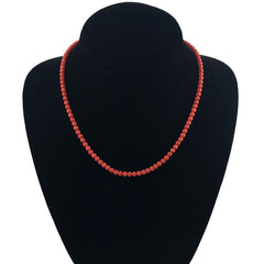 Italian Red Coral Necklace 14K Gold Clasp