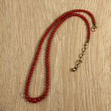 Italian Antique Red Coral Graduated Necklace